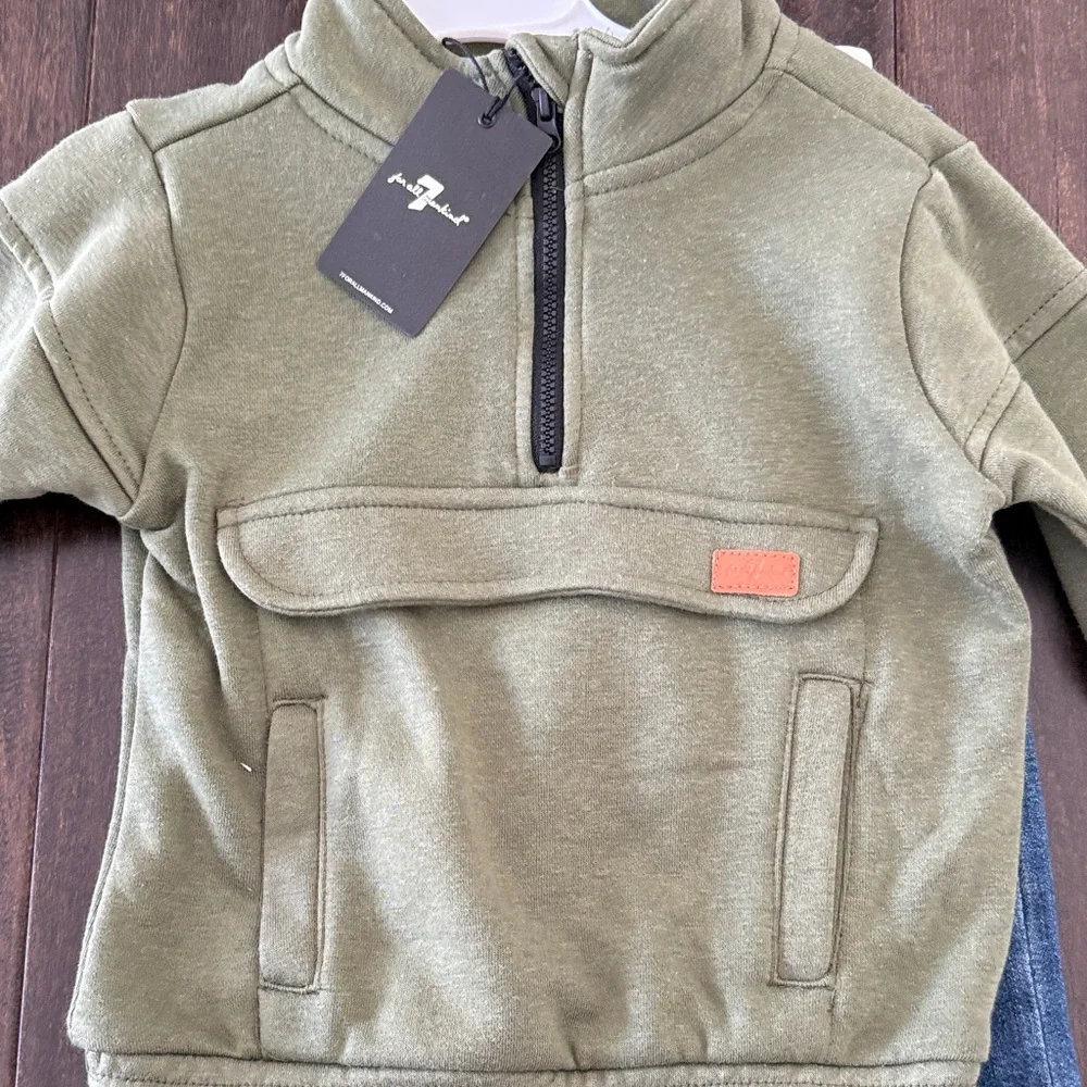 7 For All Mankind cozy olive